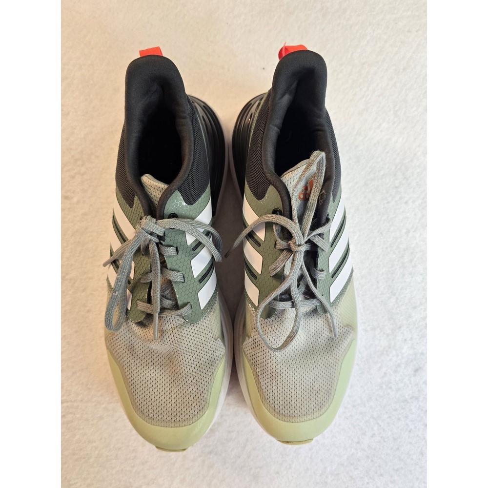 Adidas Boys RapidaSport Bounce Silver Green Running Shoes Sneakers Size 7 EUC - Picture 2 of 8